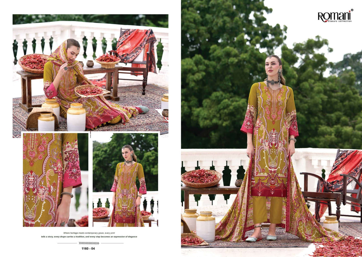 Romani Aarzu Vol-36 Cotton Printed Unstitched Dress Material