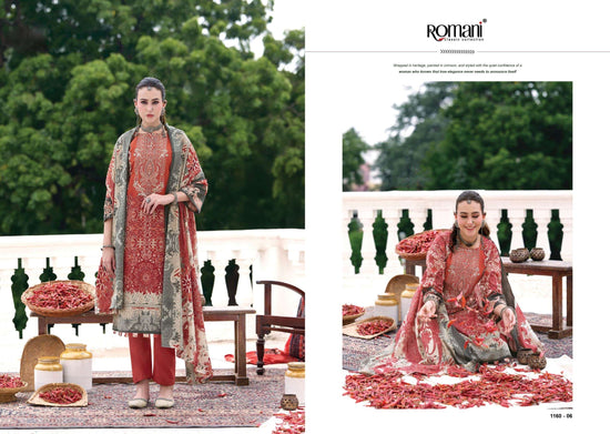 Romani Aarzu Vol-36 Cotton Printed Unstitched Dress Material