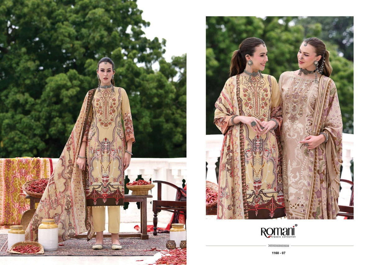 Romani Aarzu Vol-36 Cotton Printed Unstitched Dress Material