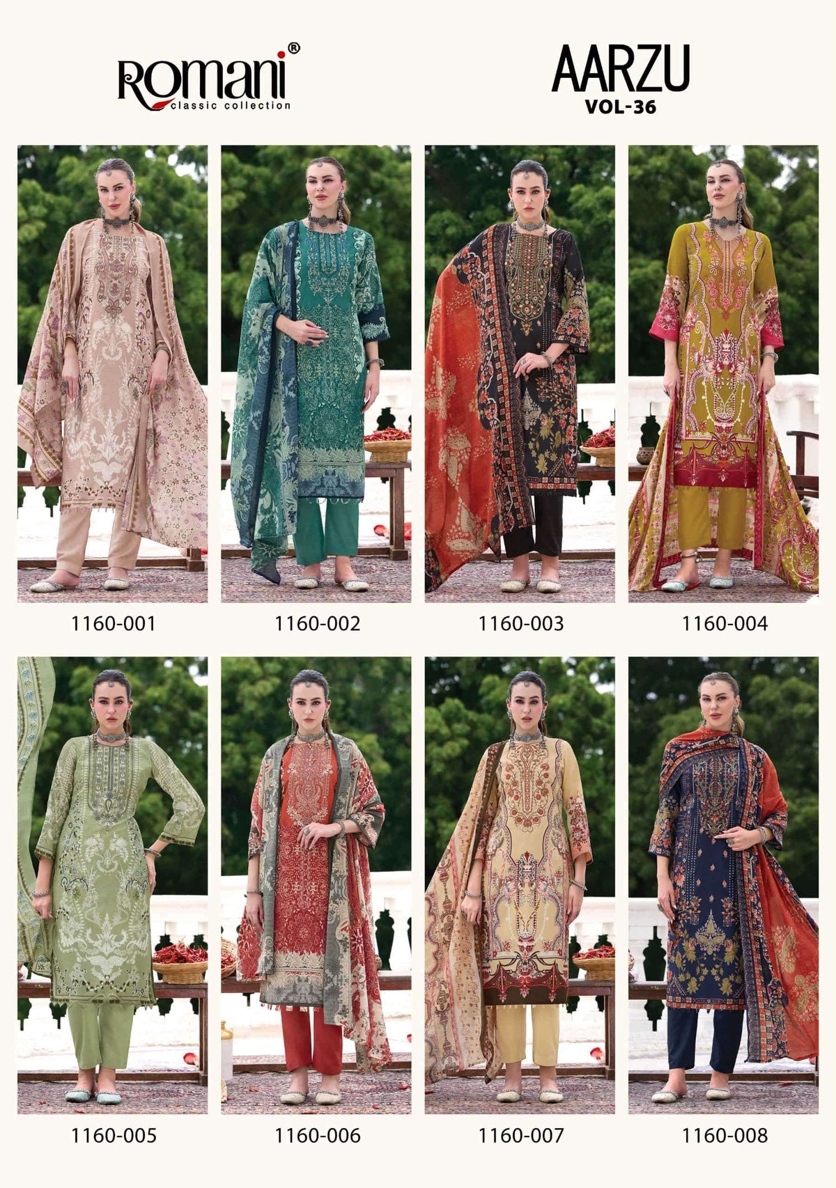 Romani Aarzu Vol-36 Cotton Printed Unstitched Dress Material