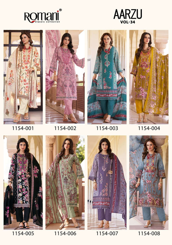ROMANI Aarzu Vol-34 Cotton Pakistani Suit