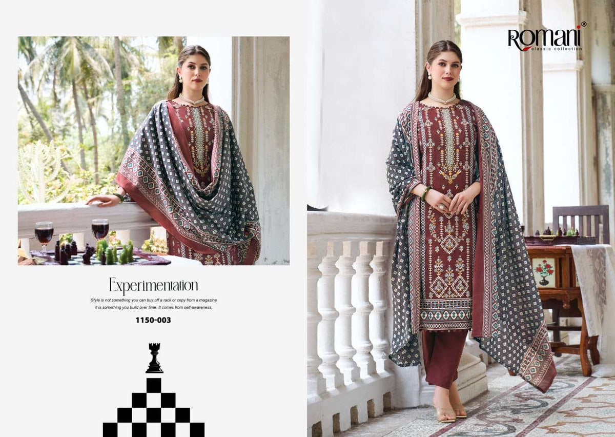 Romani Bin Kareem Vol-04 Cotton Printed Pakistani Suit