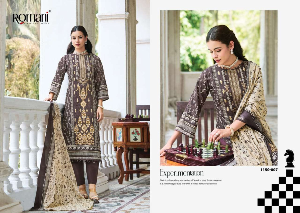 Romani Bin Kareem Vol-04 Cotton Printed Pakistani Suit