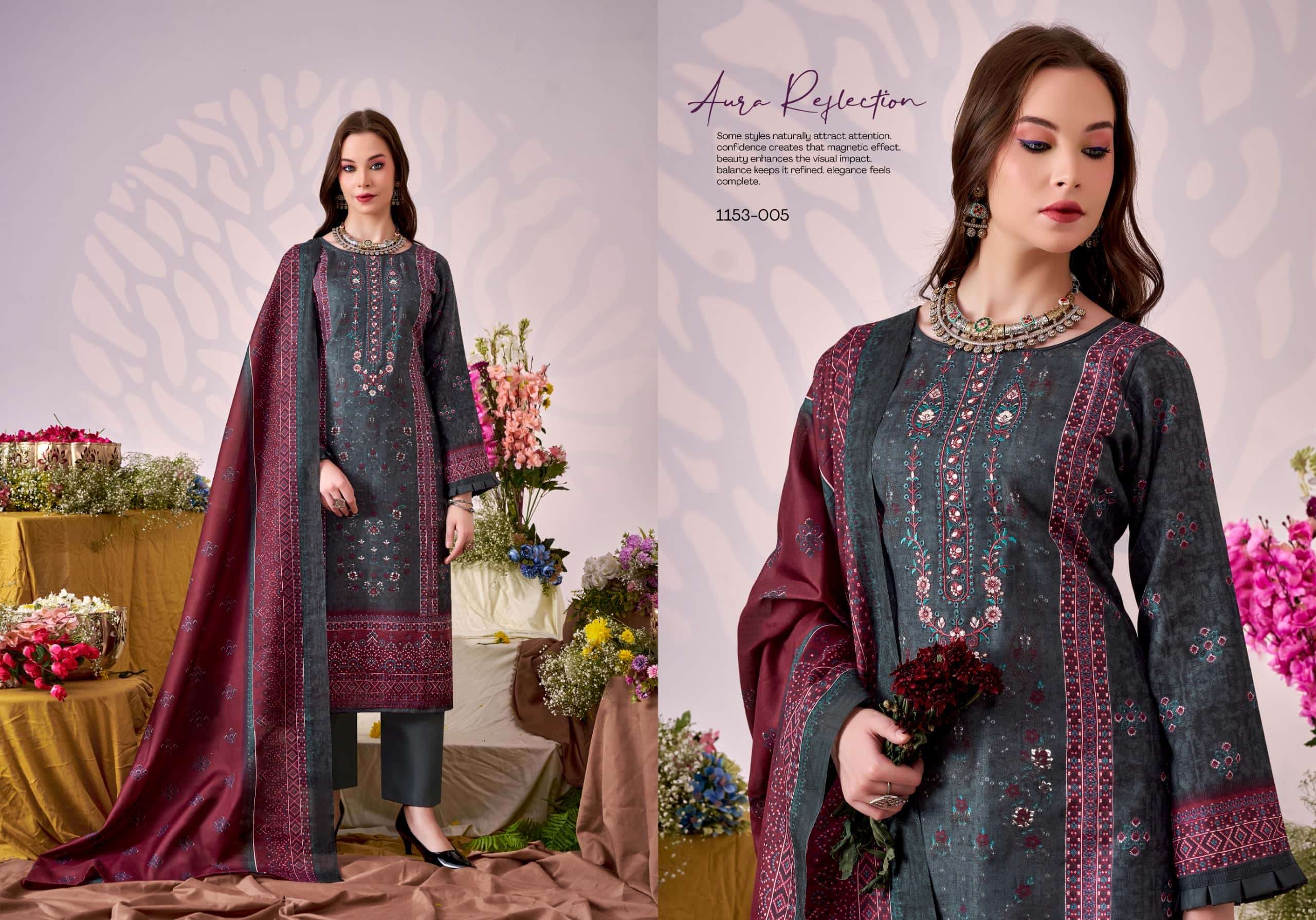 Romani Bin Kareem Vol 5 Soft Cotton Stitched Salwar Suit Set