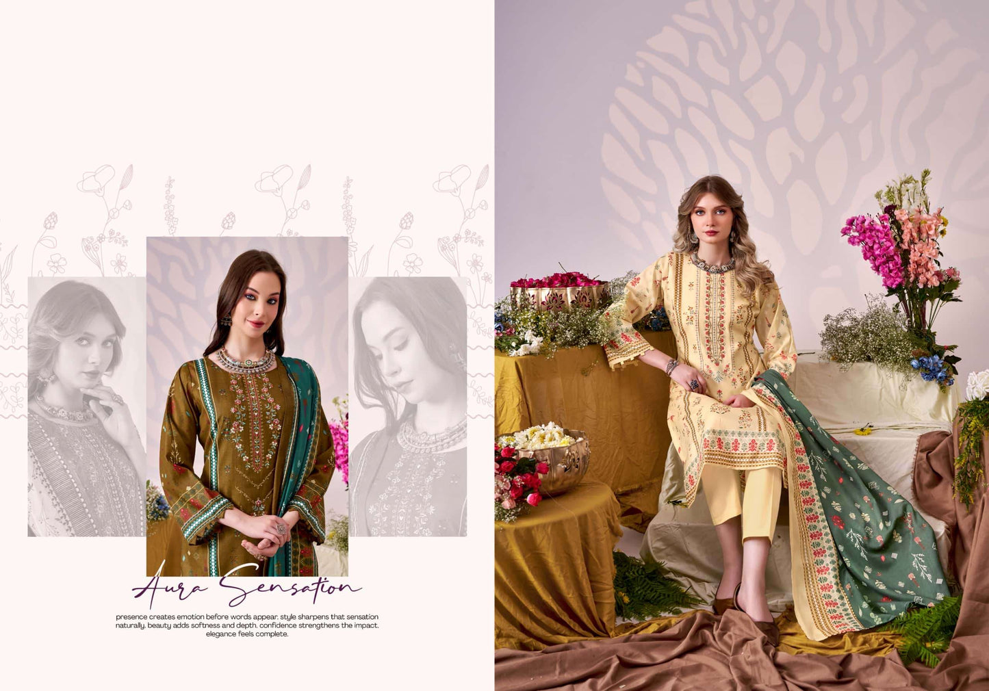 Romani Bin Kareem Vol 5 Soft Cotton Stitched Salwar Suit Set