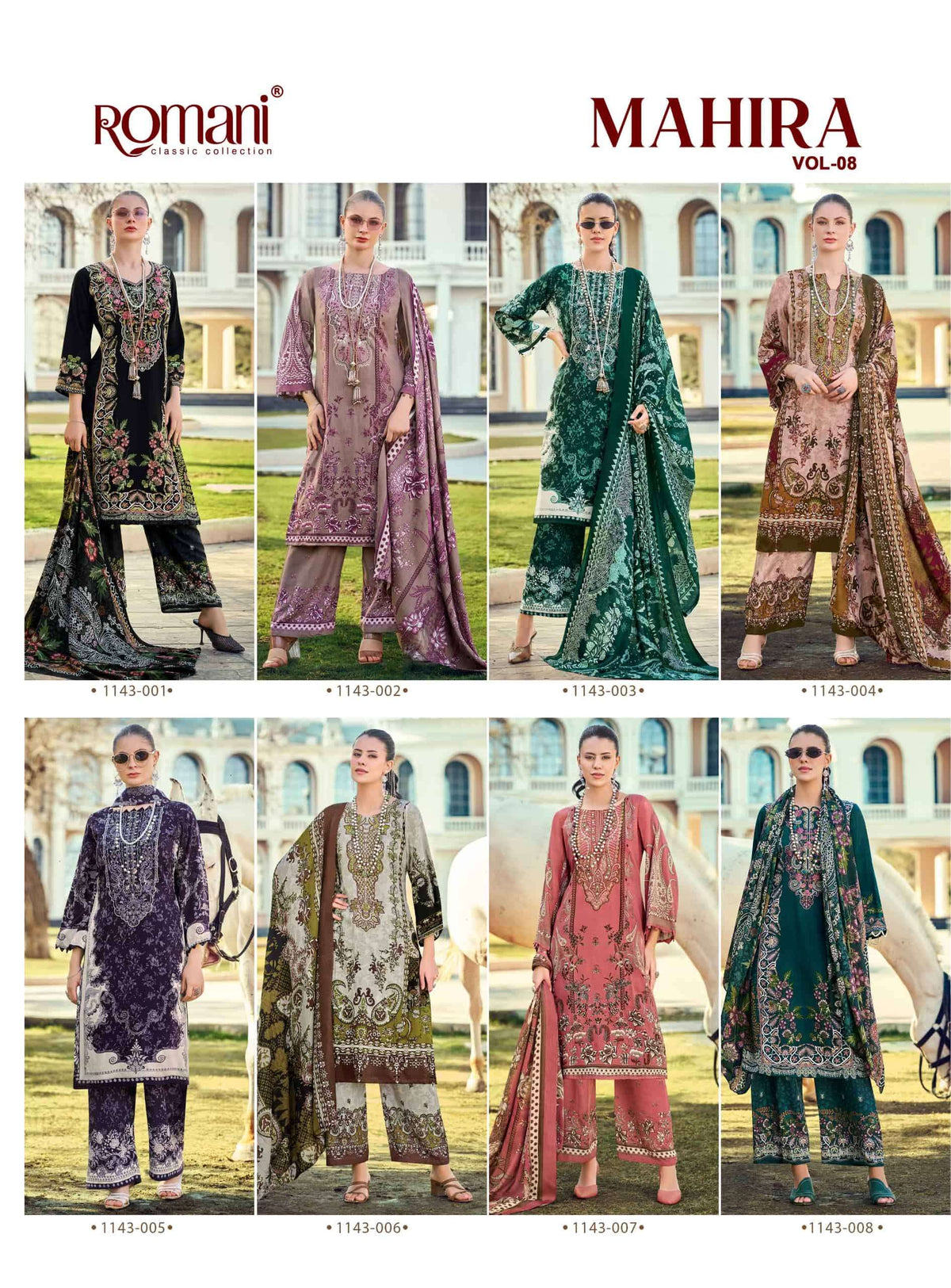 Romani Mahira Vol - 08 Cotton Pakistani Suit Wholesale Surat - Amrah Wholesale