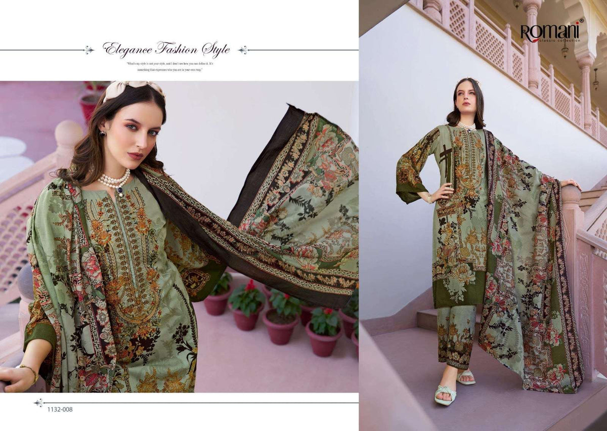 ROMANI MAHIRA VOL-7 Cotton Printed Embroidered Dress Material
