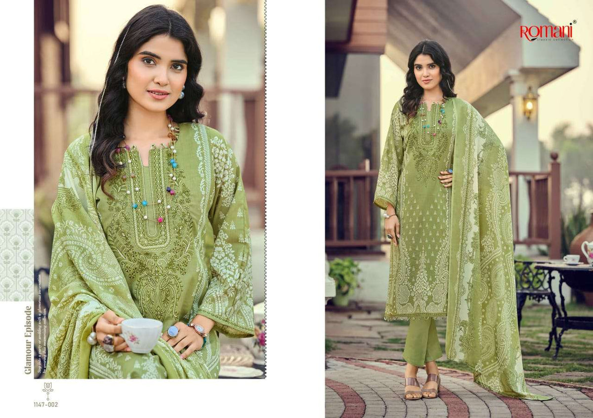 ROMANI NEEDLE WONDER VOL - 12 Cotton Pakistani Suit - Amrah Wholesale