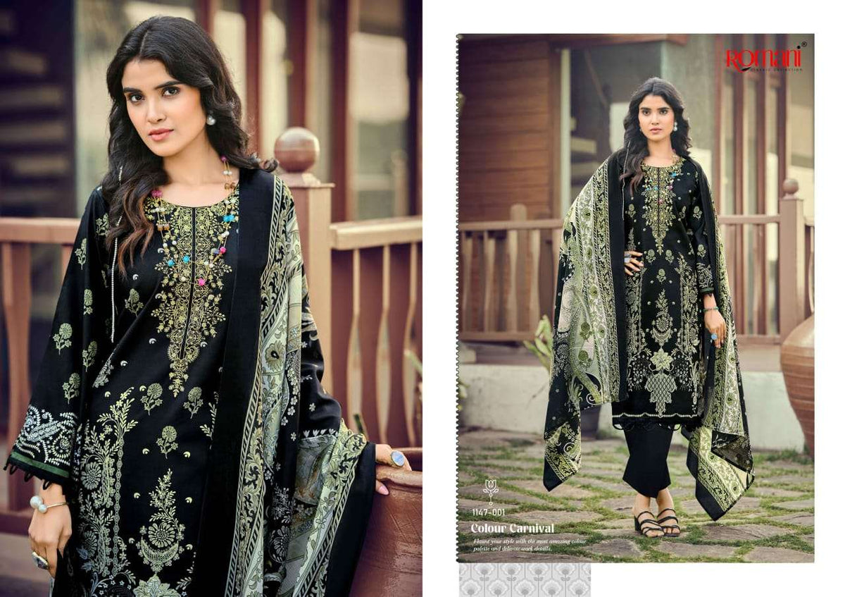 ROMANI NEEDLE WONDER VOL - 12 Cotton Pakistani Suit - Amrah Wholesale