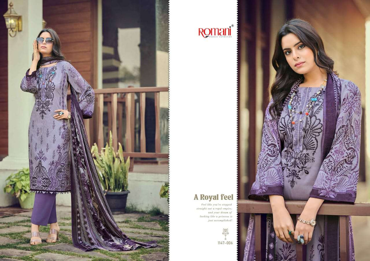 ROMANI NEEDLE WONDER VOL - 12 Cotton Pakistani Suit - Amrah Wholesale