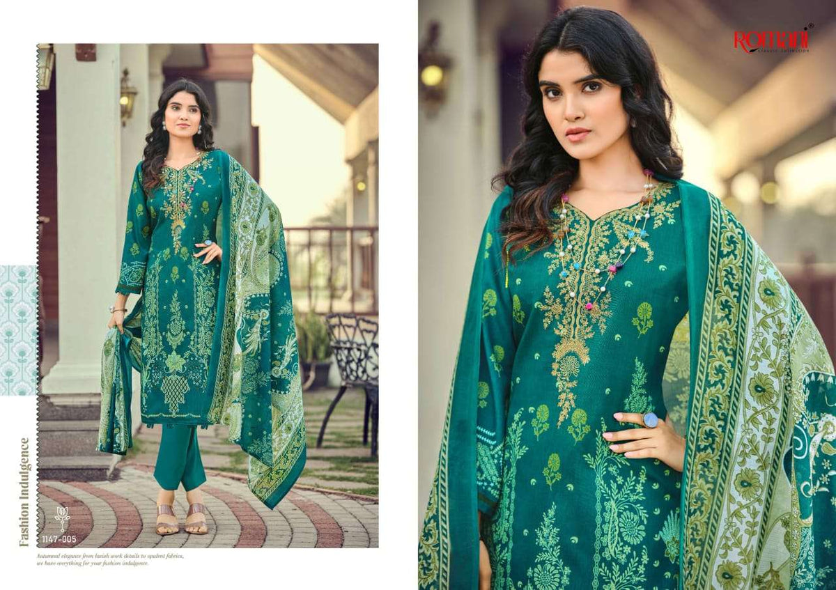 ROMANI NEEDLE WONDER VOL - 12 Cotton Pakistani Suit - Amrah Wholesale