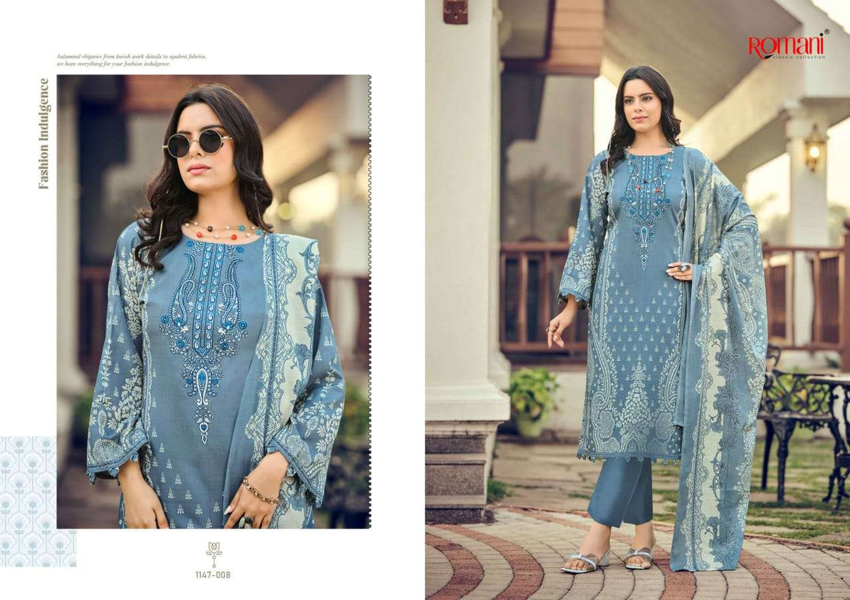 ROMANI NEEDLE WONDER VOL - 12 Cotton Pakistani Suit - Amrah Wholesale