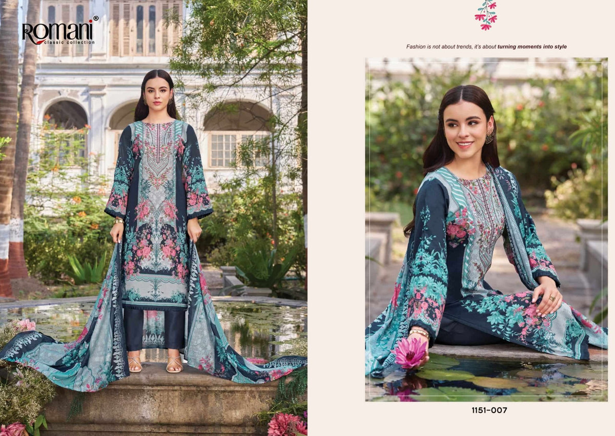 Romani Needle Wonder Vol 13 Cotton Dress Material - Amrah Wholesale