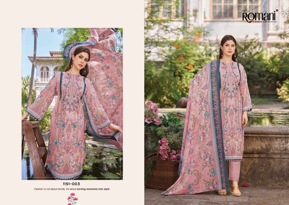 Romani Needle Wonder Vol 13 Cotton Dress Material - Amrah Wholesale