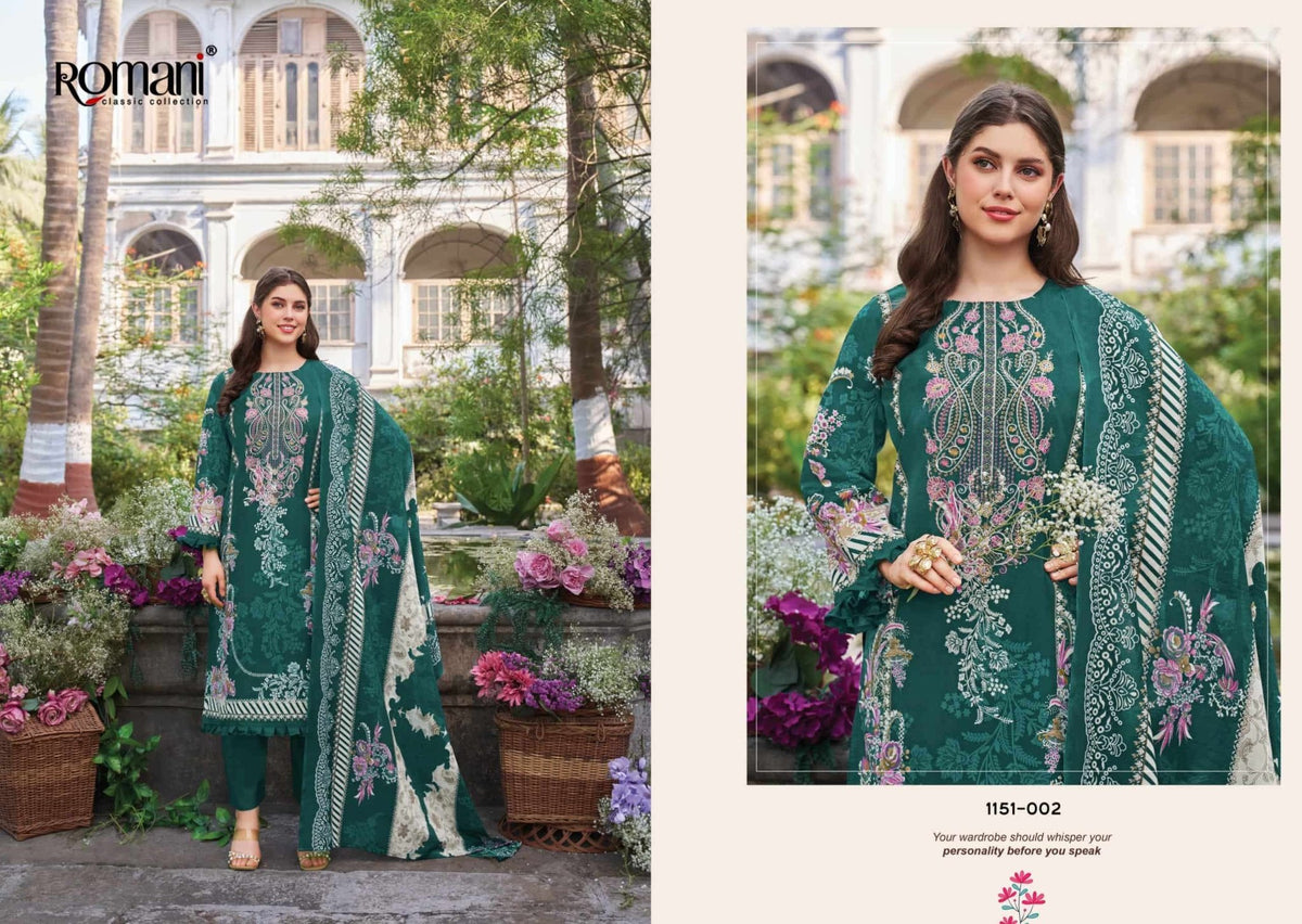 Romani Needle Wonder Vol 13 Cotton Dress Material - Amrah Wholesale