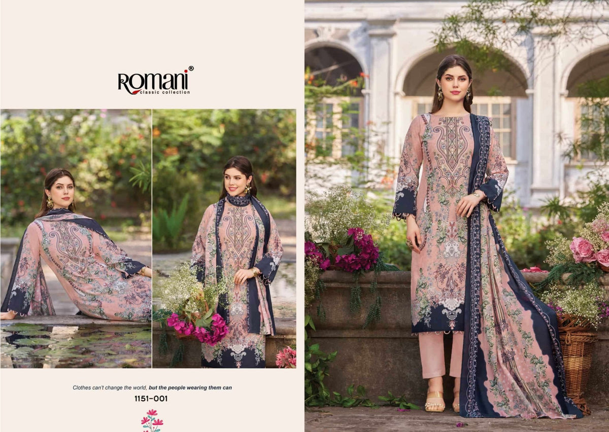 Romani Needle Wonder Vol 13 Cotton Dress Material - Amrah Wholesale