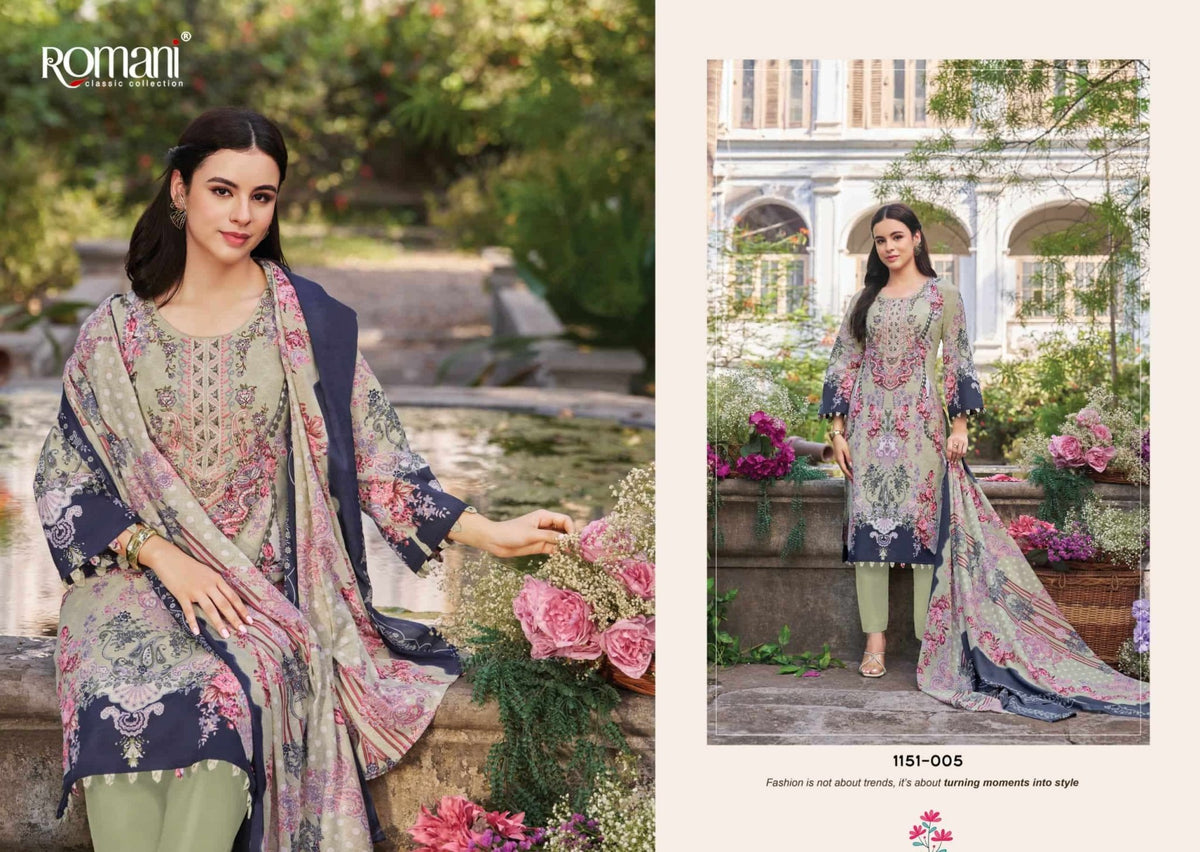 Romani Needle Wonder Vol 13 Cotton Dress Material - Amrah Wholesale