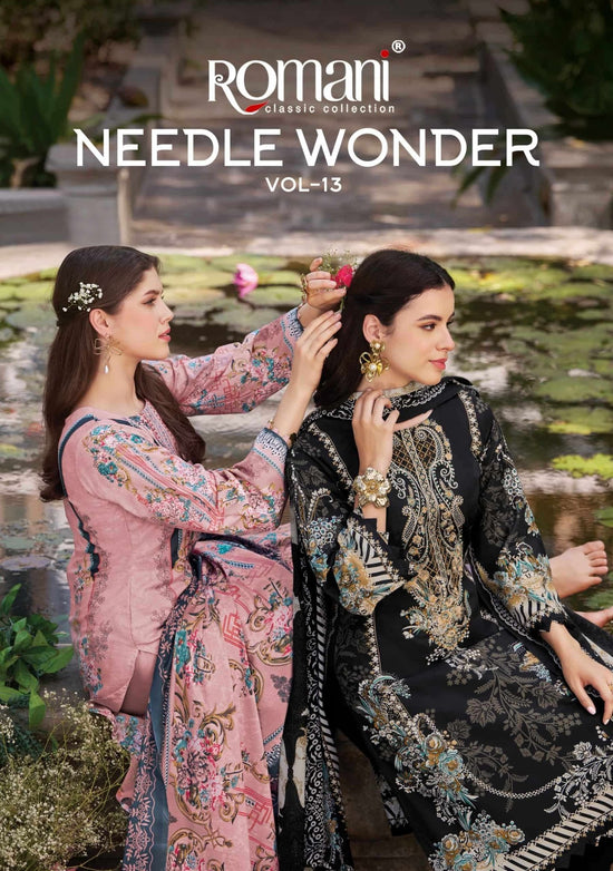 Romani Needle Wonder Vol 13 Cotton Dress Material - Amrah Wholesale