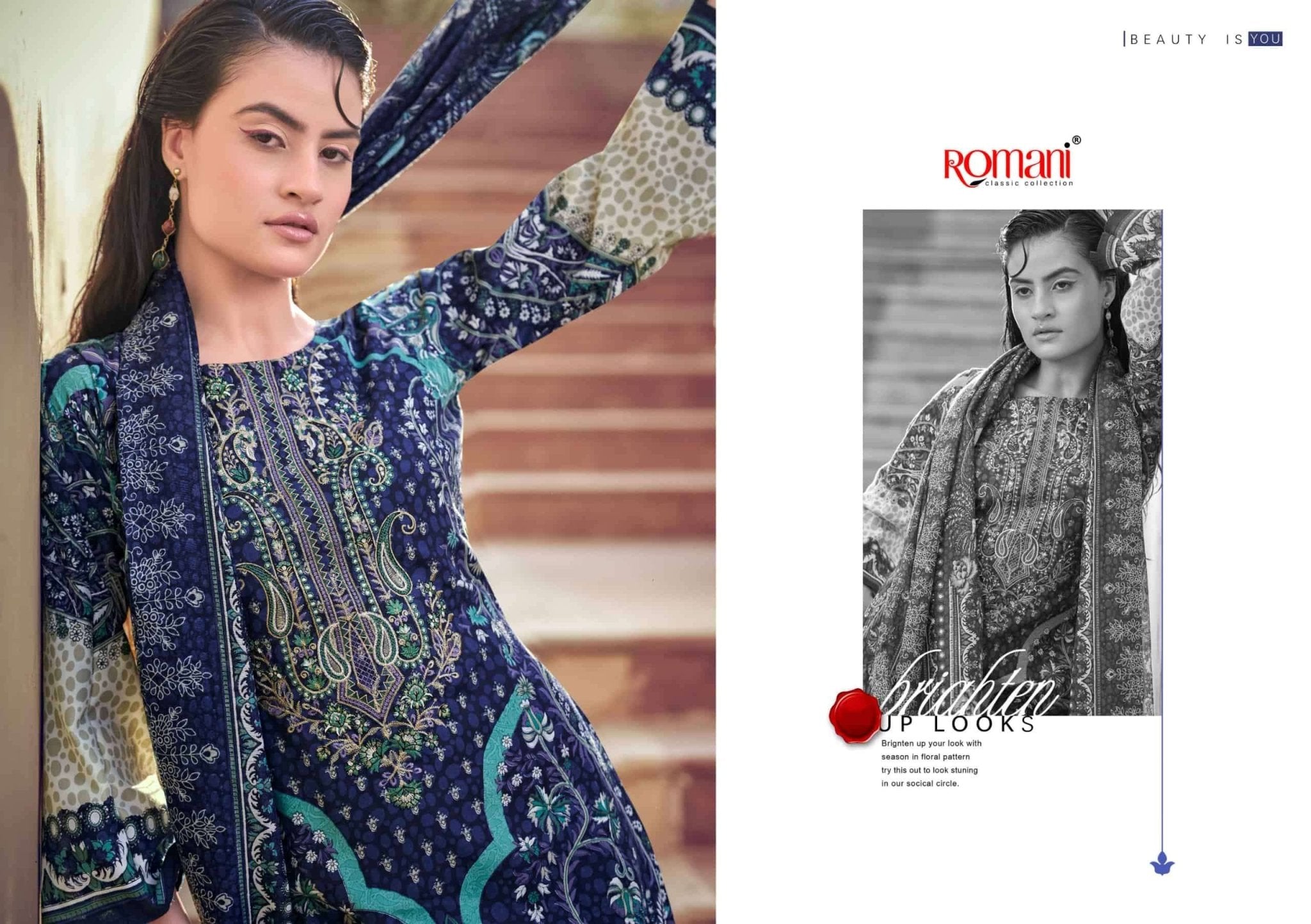 Romani Needle Wonder Vol 14 Premium Soft Cotton Dress Material - Amrah Wholesale