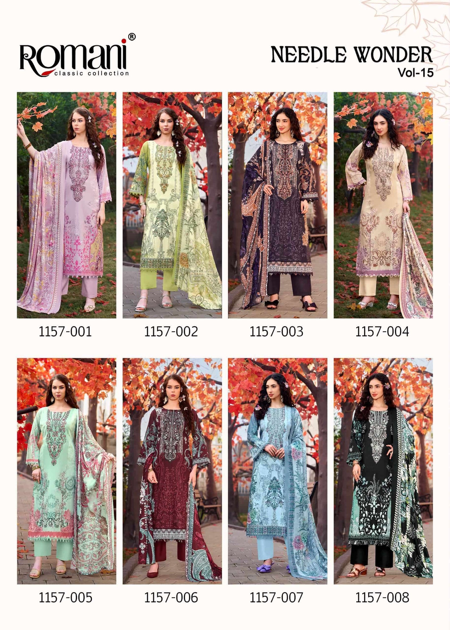 Romani Needle Wonder Vol 15 Premium Soft Cotton Pakistani Suit