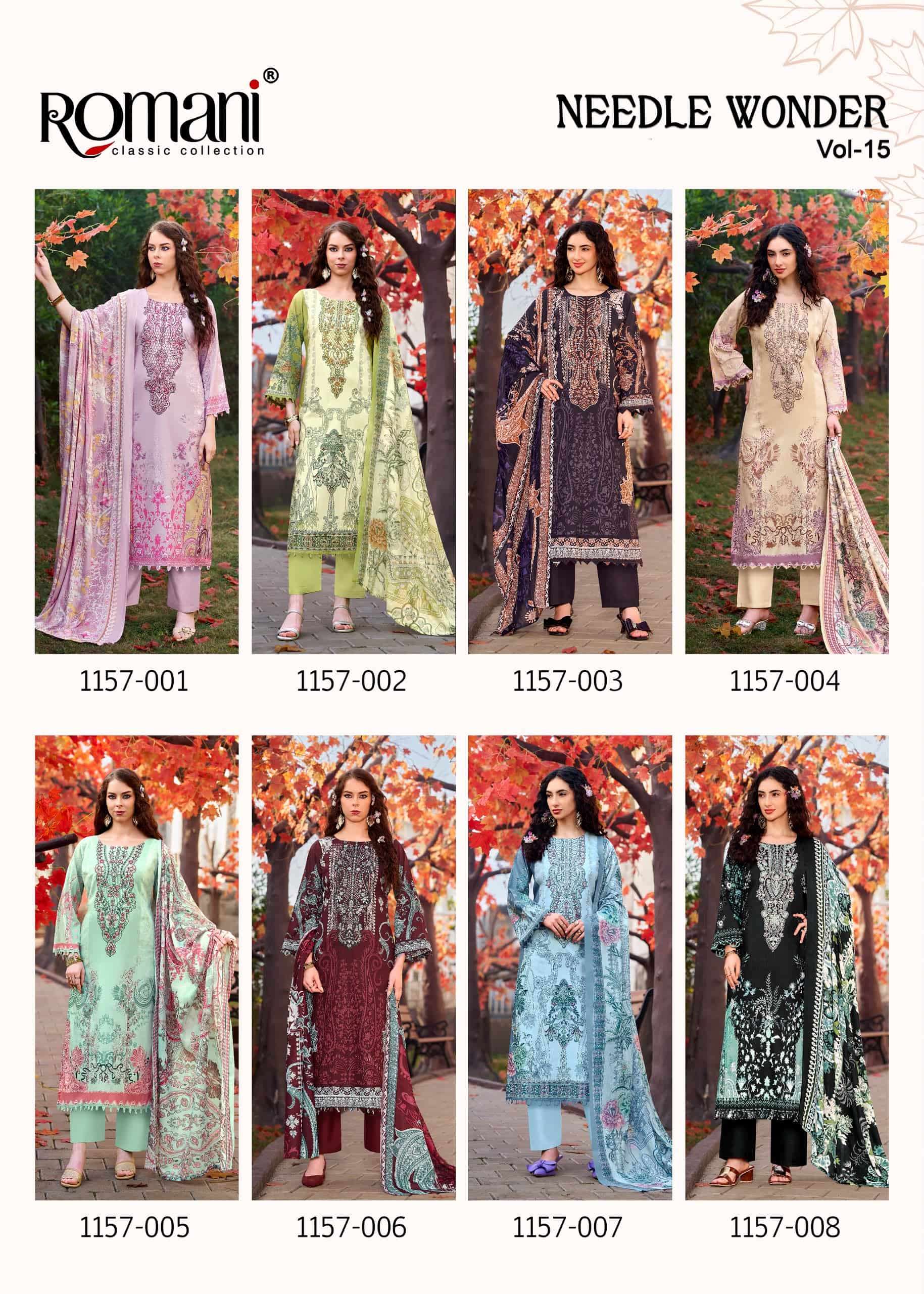 Romani Needle Wonder Vol 15 Premium Soft Cotton Pakistani Suit