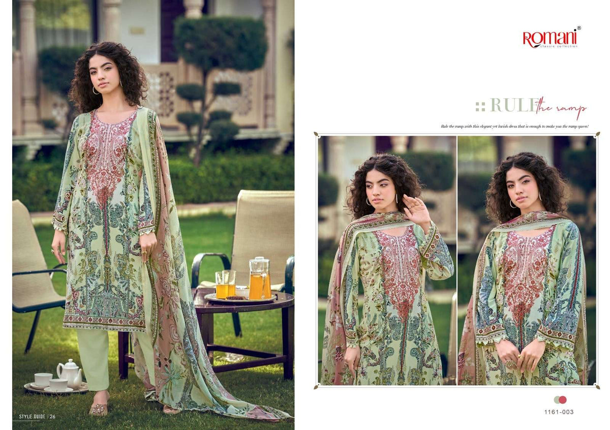 Romani Needle Wonder Vol-16 Cotton Printed Unstitched Dress Material