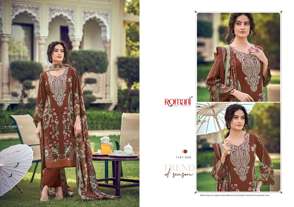 Romani Needle Wonder Vol-16 Cotton Printed Unstitched Dress Material