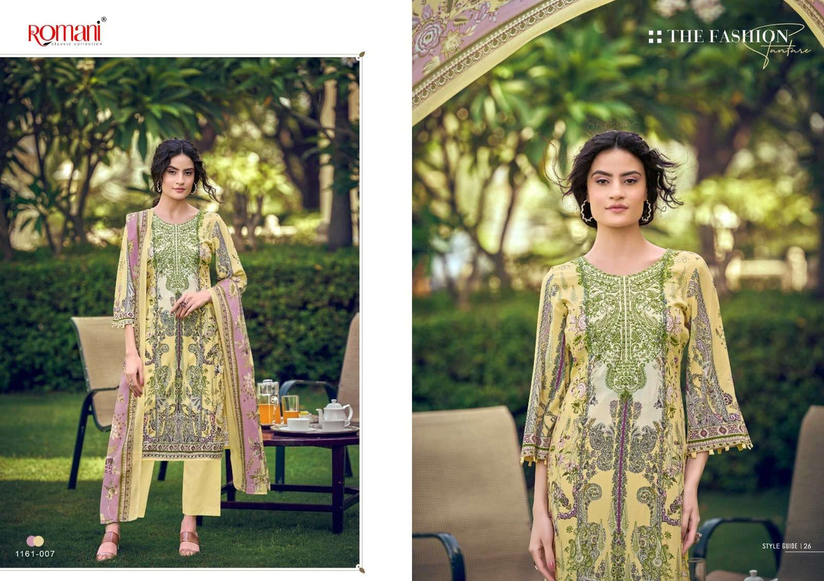 Romani Needle Wonder Vol-16 Cotton Printed Unstitched Dress Material