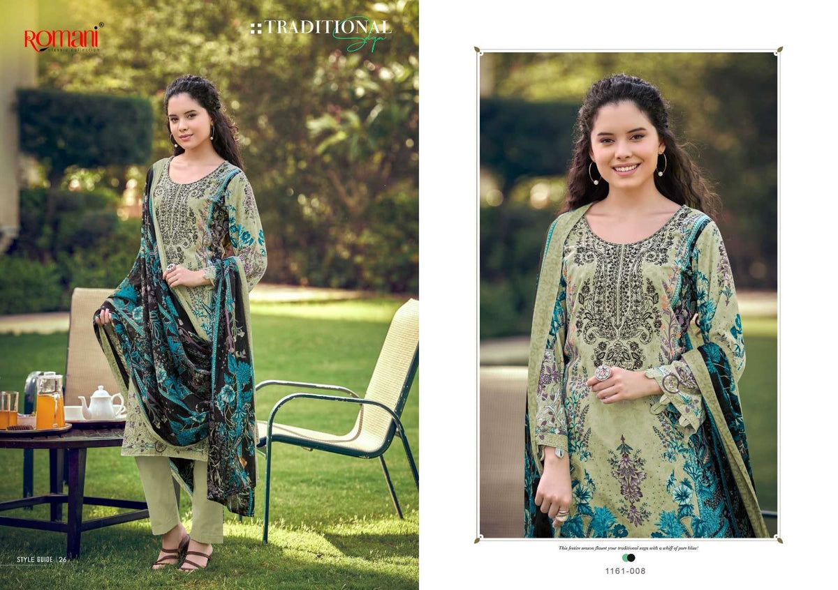 Romani Needle Wonder Vol-16 Cotton Printed Unstitched Dress Material
