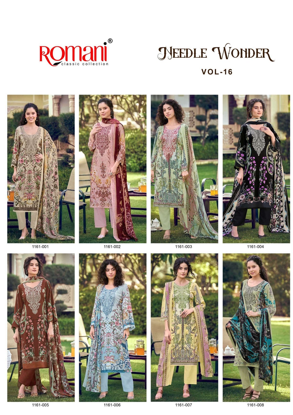Romani Needle Wonder Vol-16 Cotton Printed Unstitched Dress Material