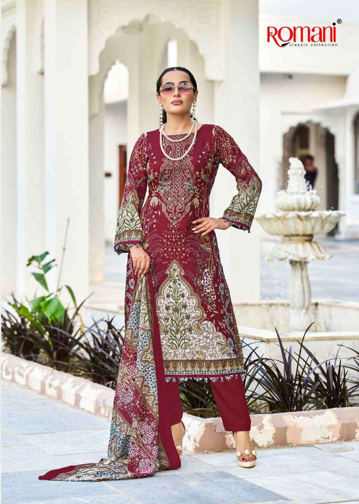 Romani Needle Wonder Vol-17 Cotton Printed Unstitched Pakistani Salwar Suit
