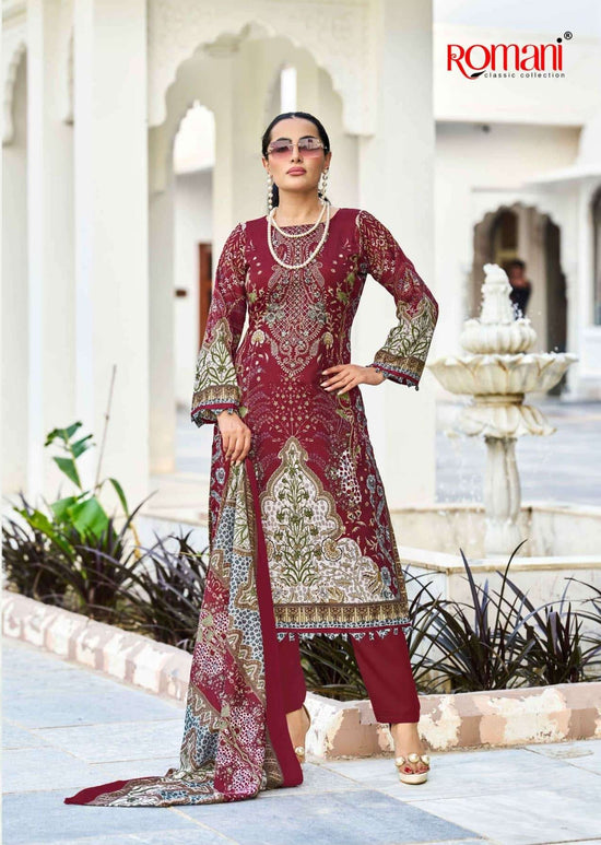 Romani Needle Wonder Vol-17 Cotton Printed Unstitched Pakistani Salwar Suit