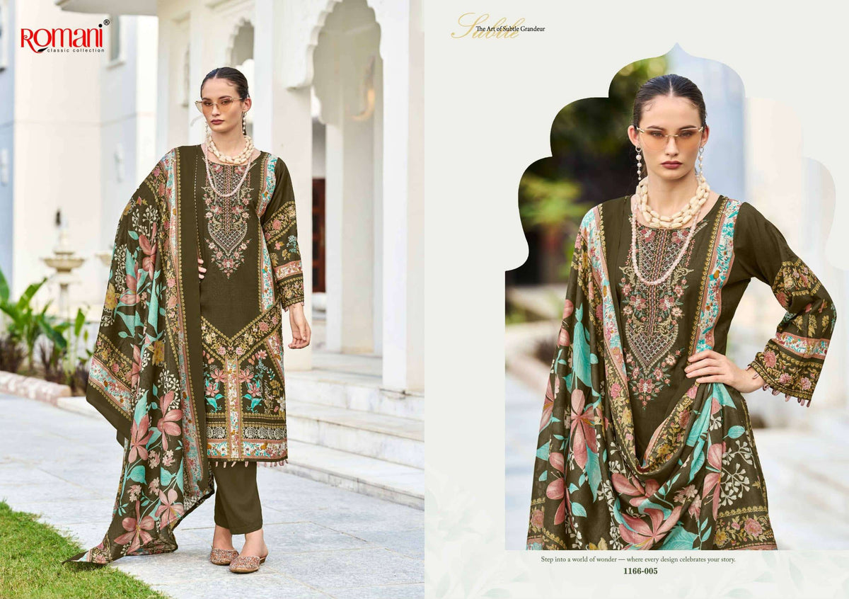 Romani Needle Wonder Vol-17 Cotton Printed Unstitched Pakistani Salwar Suit