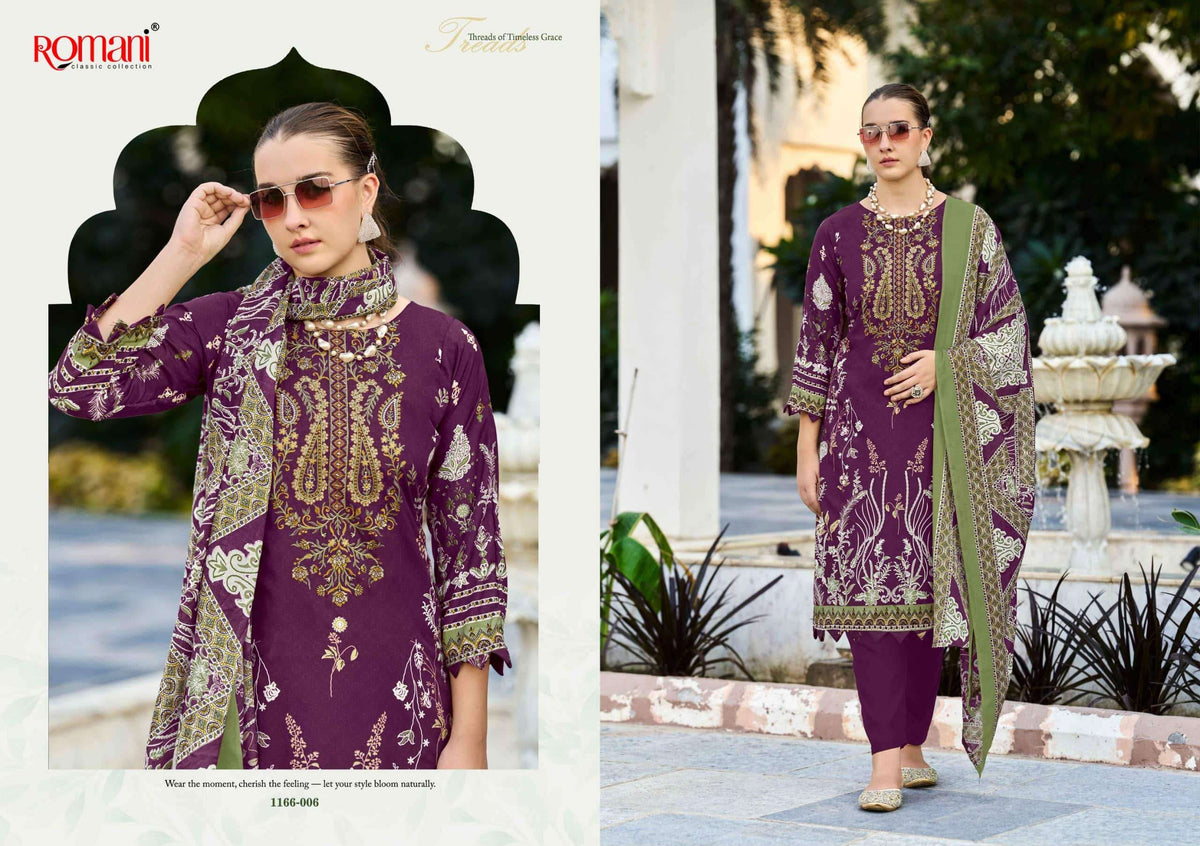 Romani Needle Wonder Vol-17 Cotton Printed Unstitched Pakistani Salwar Suit