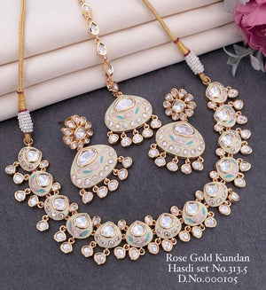 Rose Gold Kundan Hasdi Set 1