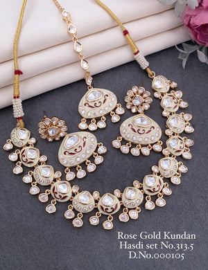Rose Gold Kundan Hasdi Set 1