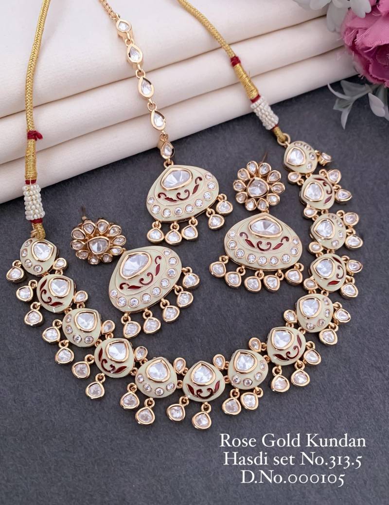 Rose Gold Kundan Hasdi Set 1