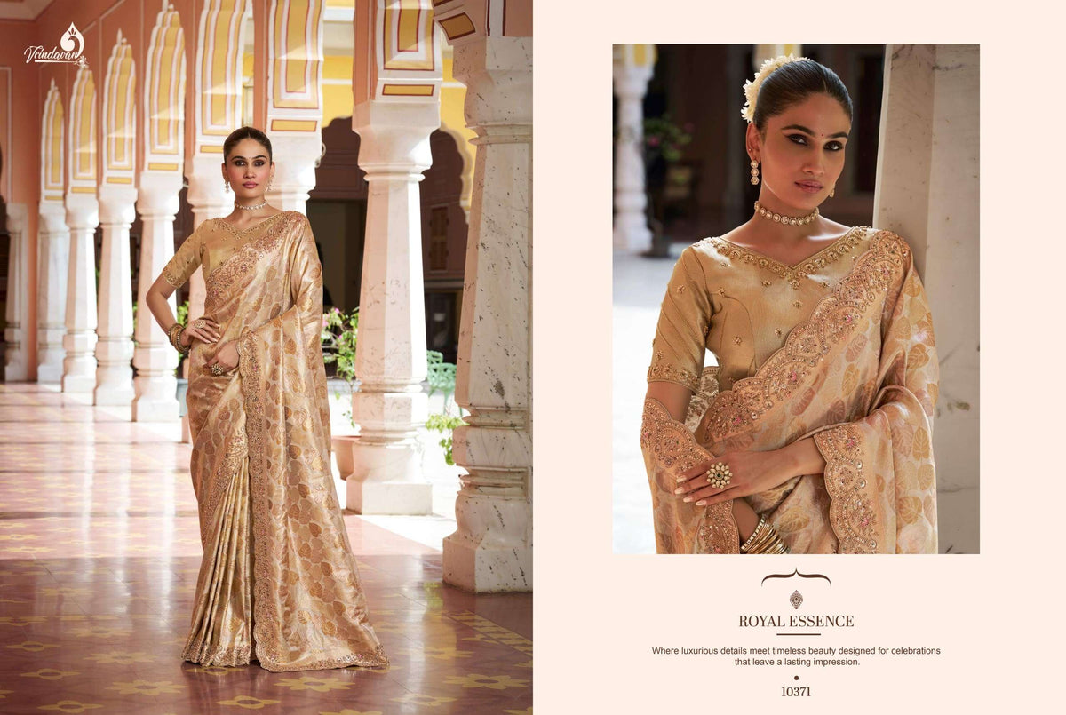 Royal Vrindavan Vol-71 Kanjivaram Silk Embroidered Festive Saree