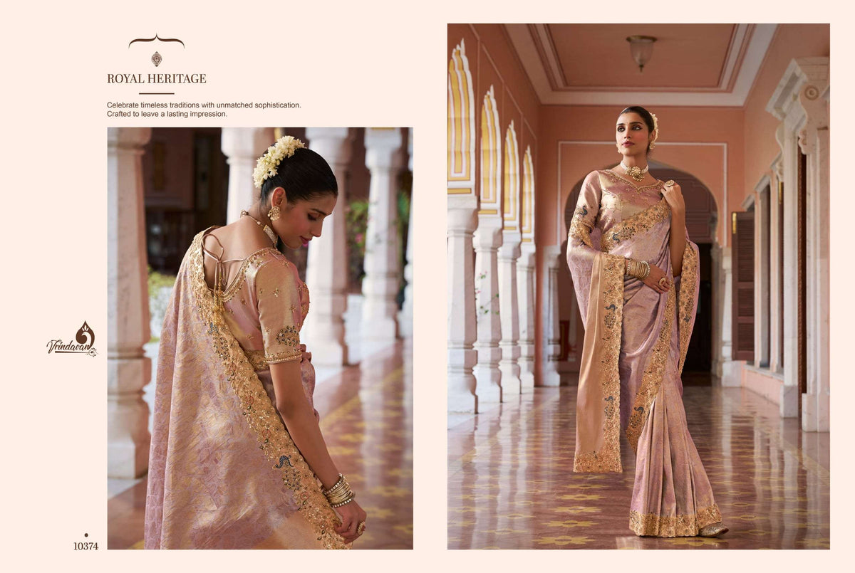 Royal Vrindavan Vol-71 Kanjivaram Silk Embroidered Festive Saree
