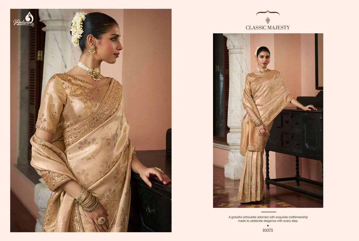 Royal Vrindavan Vol-71 Kanjivaram Silk Embroidered Festive Saree