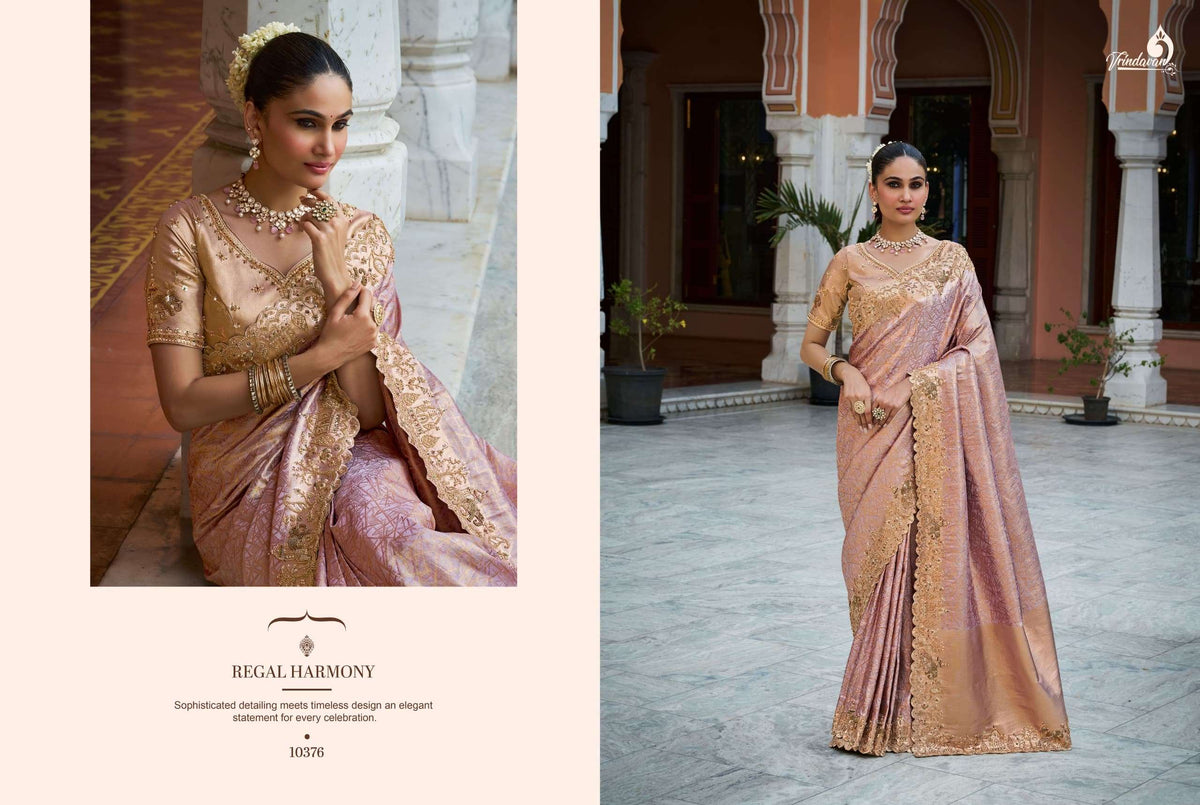 Royal Vrindavan Vol-71 Kanjivaram Silk Embroidered Festive Saree