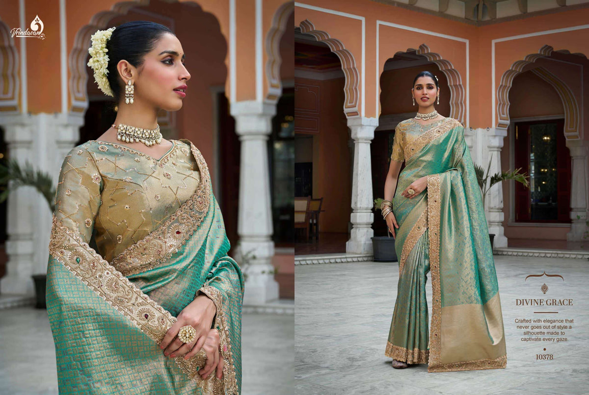 Royal Vrindavan Vol-71 Kanjivaram Silk Embroidered Festive Saree
