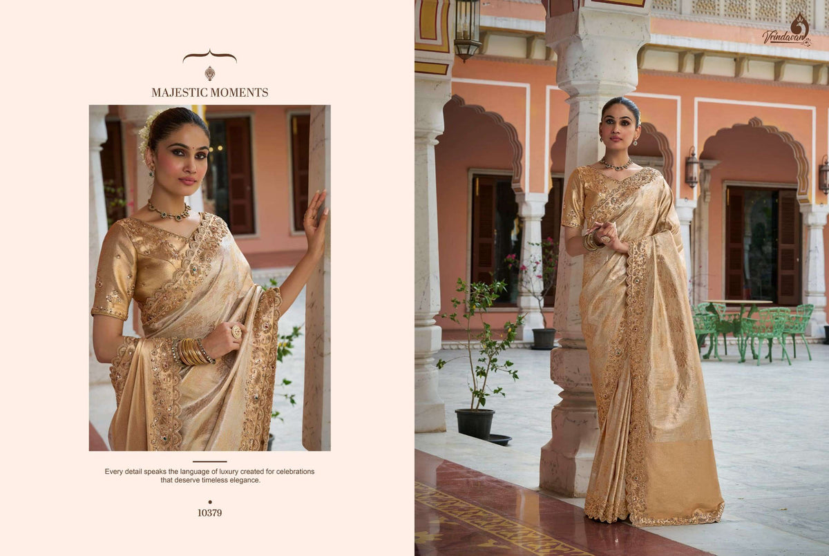 Royal Vrindavan Vol-71 Kanjivaram Silk Embroidered Festive Saree