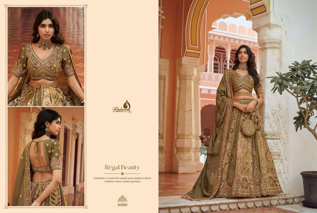 ROYAL VRINDAVAN VOL-75 Banarasi Silk Lehenga - Amrah Wholesale