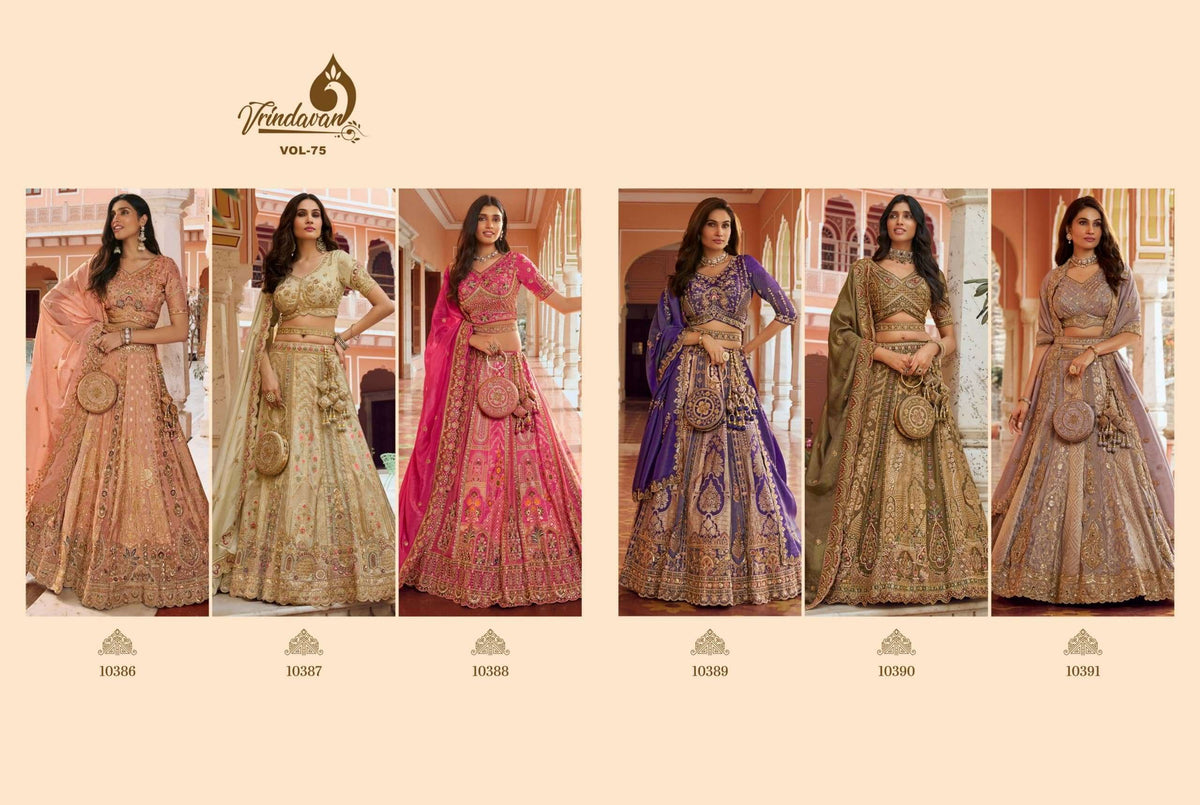 ROYAL VRINDAVAN VOL-75 Banarasi Silk Lehenga