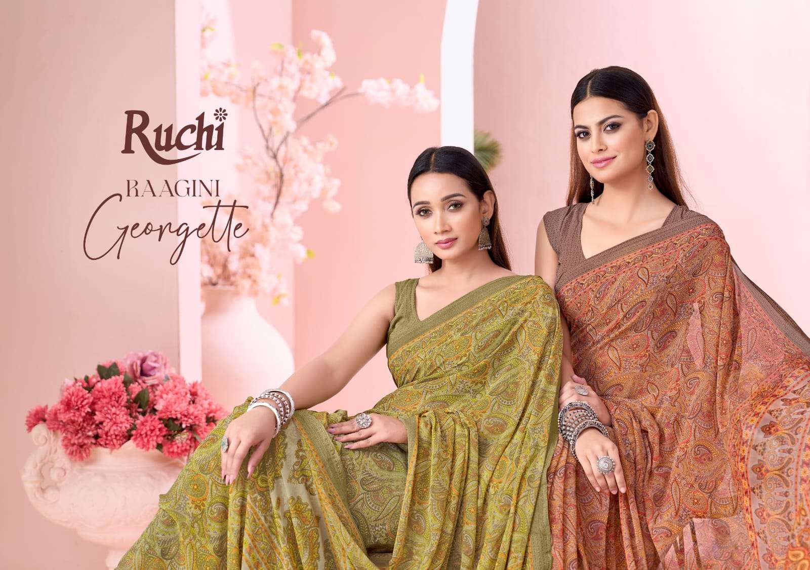 Ruchi Saree Raagini Georgette Vol 45 Georgette Saree Wholesale