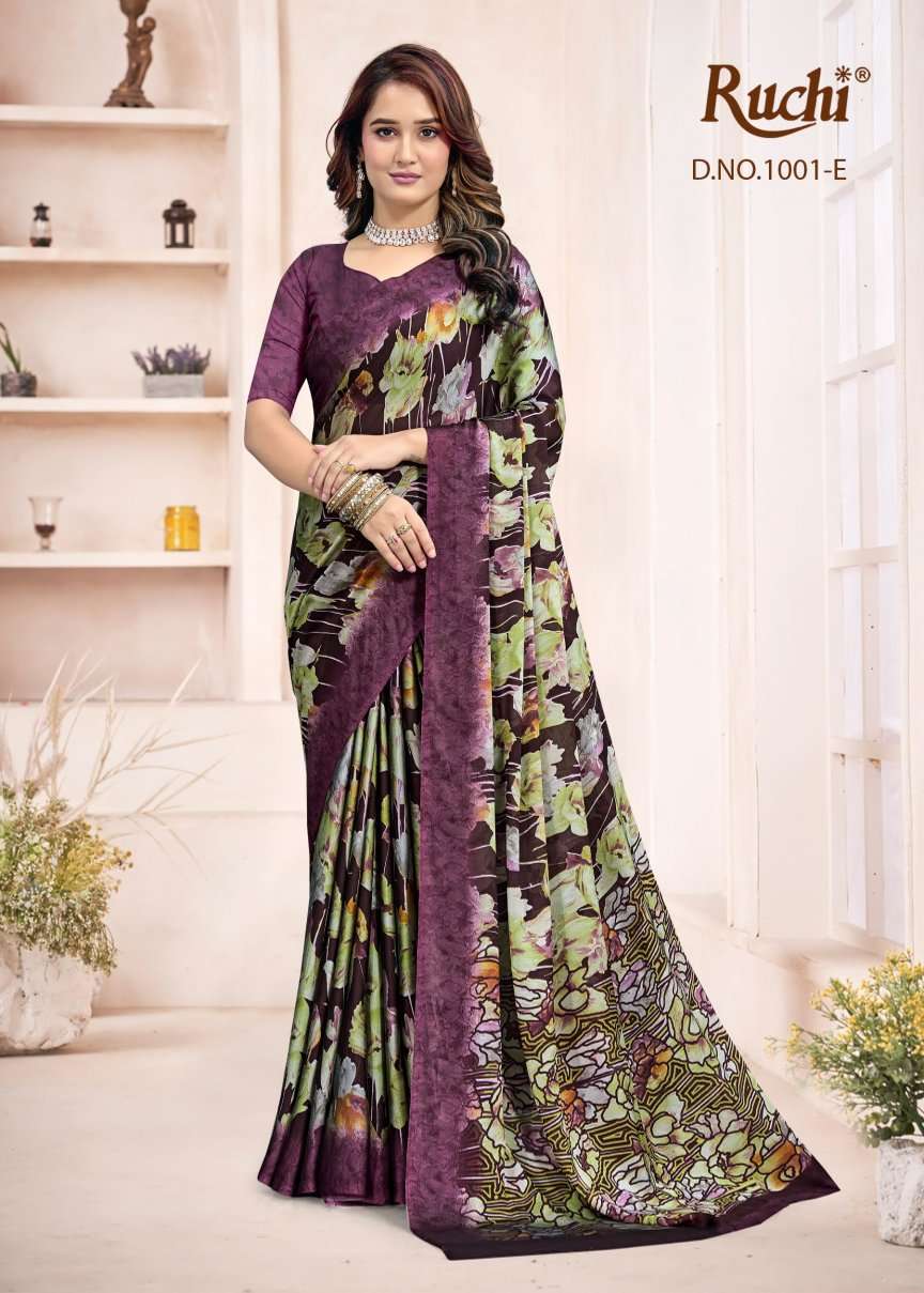 Ruchi Saree Kajari Silk Vol 1 Georgette Silk Saree - Amrah Wholesale