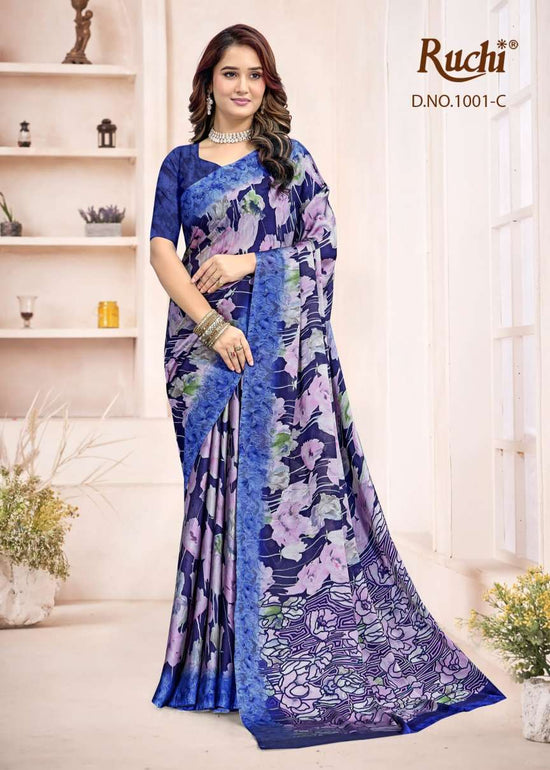 Ruchi Saree Kajari Silk Vol 1 Georgette Silk Saree - Amrah Wholesale