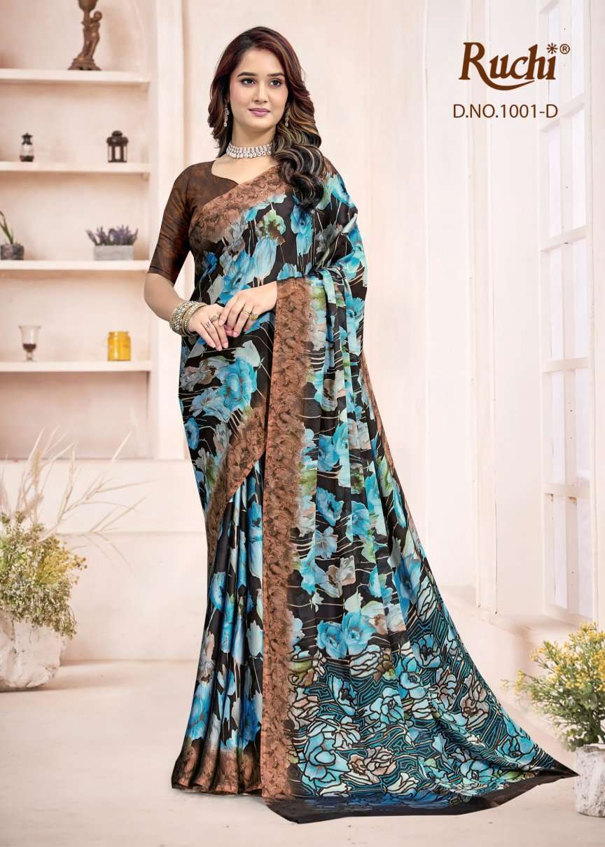 Ruchi Saree Kajari Silk Vol 1 Georgette Silk Saree - Amrah Wholesale