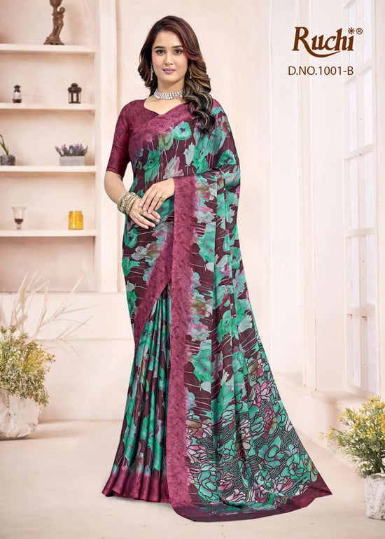 Ruchi Saree Kajari Silk Vol 1 Georgette Silk Saree - Amrah Wholesale